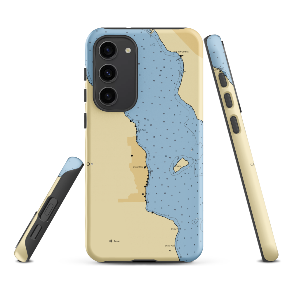 Leonard's Landing Lake Crescent Resort (Lake Como, FL) NOAA Chart Samsung Phone Case Samsung Galaxy S23 Plus model shown