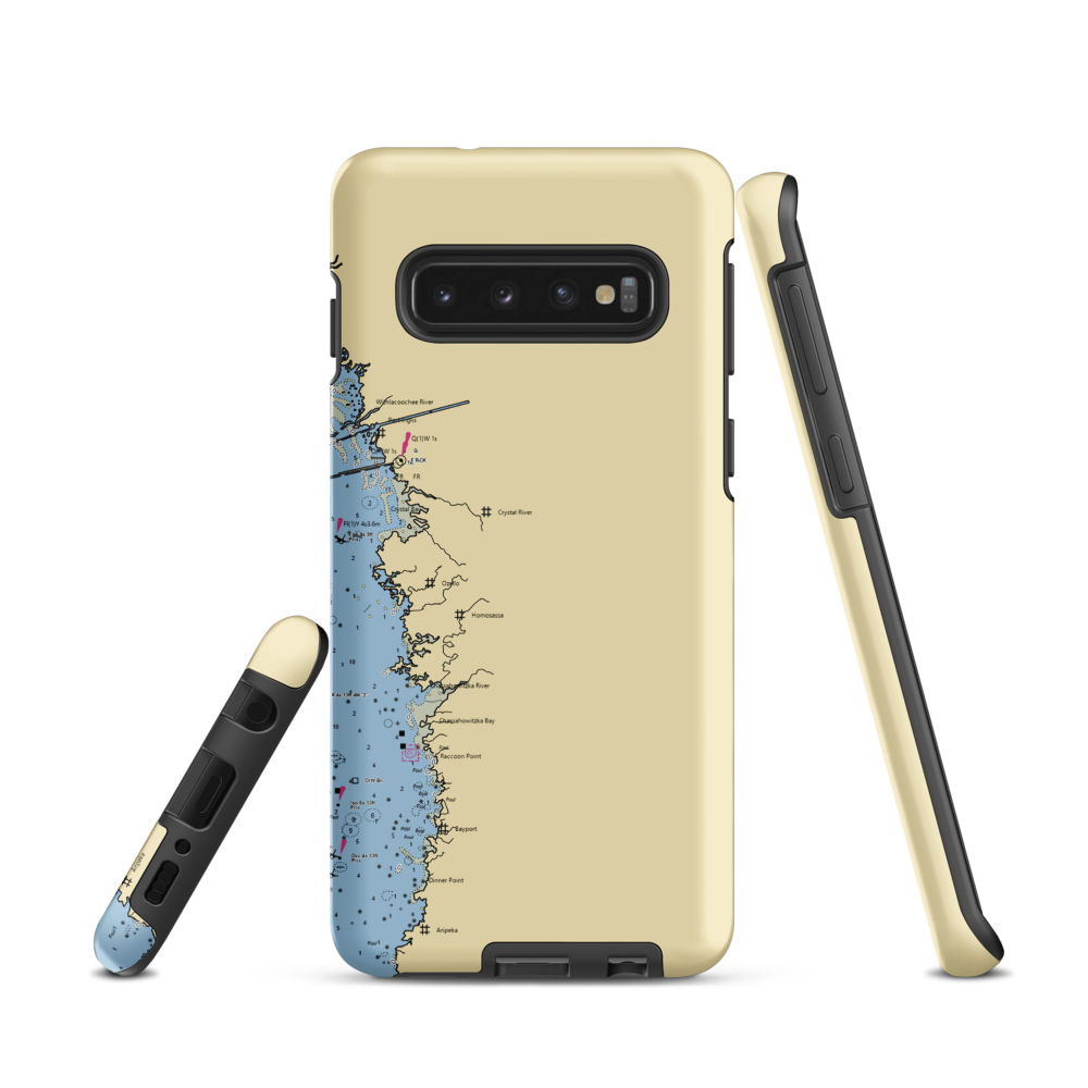 Homosassa Riverside Resort (Homosassa Springs, FL) NOAA Chart Samsung Phone Case Samsung Galaxy S10 model shown