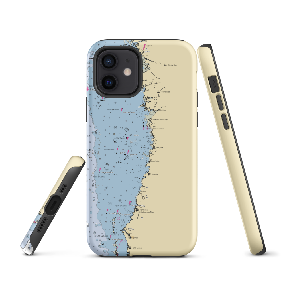 Nature Coast Marina (Spring Hill, FL) NOAA Chart  Tough iPhone Case iPhone 12 model shown