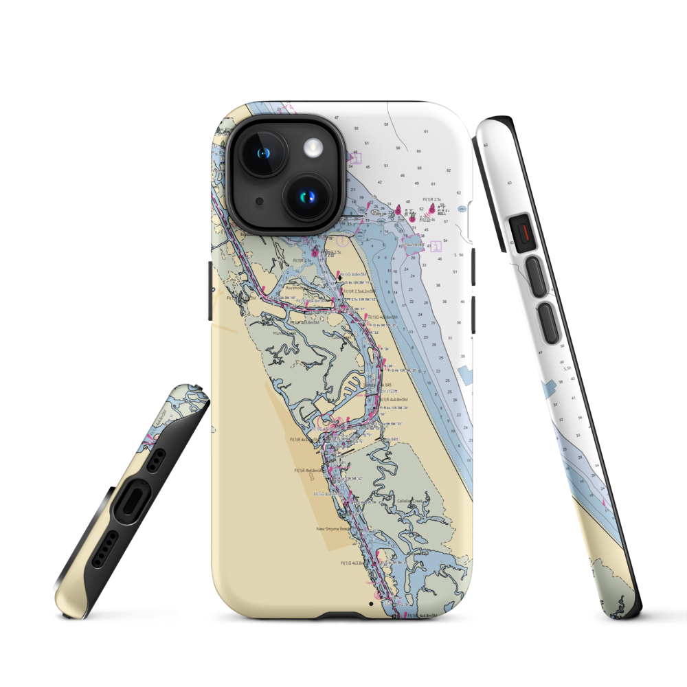 Riverview Hotel (Edgewater, FL) NOAA Chart  Tough iPhone Case iPhone 15 model shown