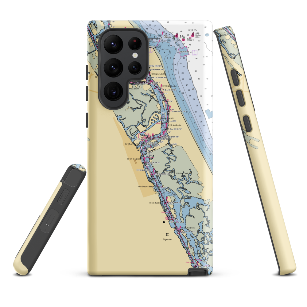Night Swan Intracoastal Bed & Breakfast (Edgewater, FL) NOAA Chart Samsung Phone Case Samsung Galaxy S22 Ultra model shown