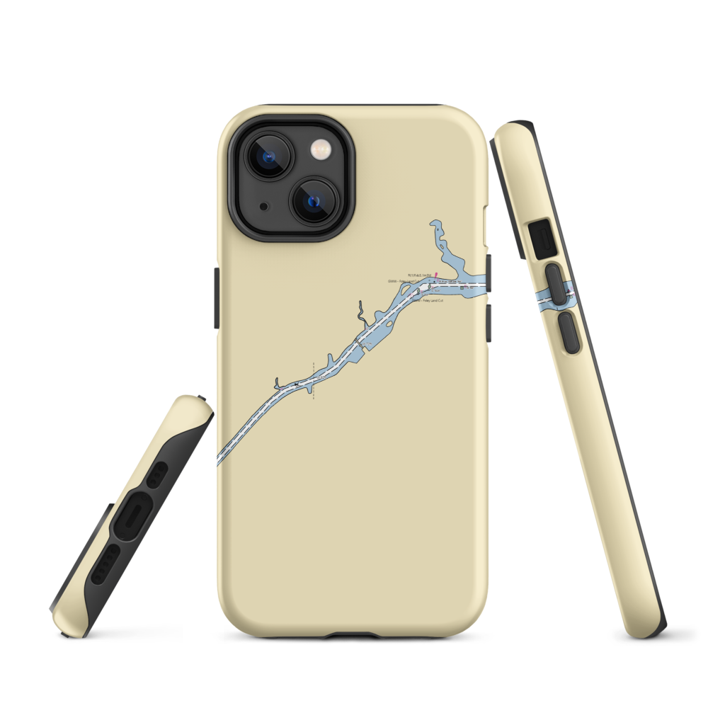 The Wharf Marina (Gulf Shores, AL) NOAA Chart  Tough iPhone Case iPhone 14 model shown