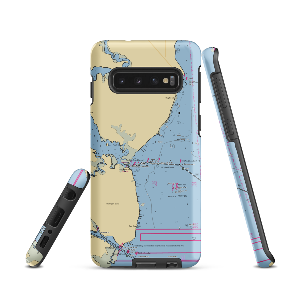 Sundowner Marina (Satsuma, AL) NOAA Chart Samsung Phone Case Samsung Galaxy S10 model shown
