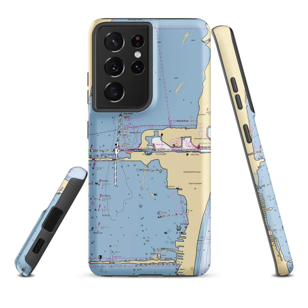 Port Canaveral Marine (Cape Canaveral, FL) NOAA Chart Samsung Phone Case Samsung Galaxy S21 Ultra model shown