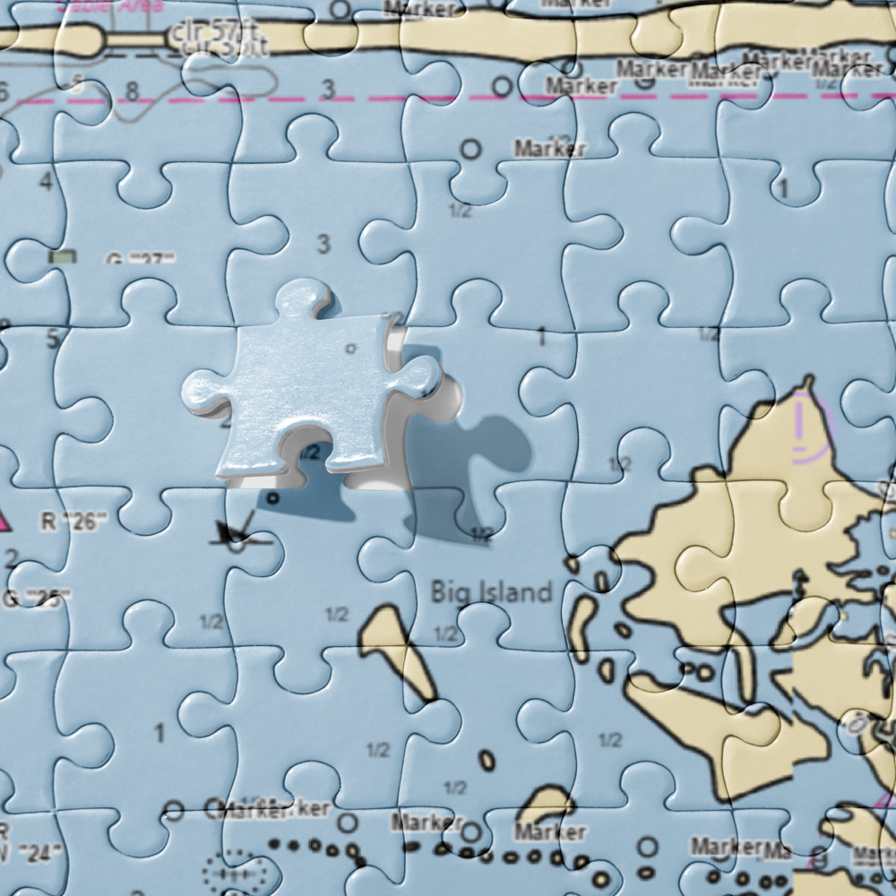 Marker 24 Marina (Cocoa Beach, FL) NOAA Chart Jigsaw Puzzle 