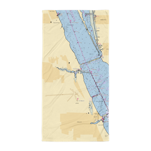 Eau Gallie Yacht Basin (Melbourne, FL) NOAA Chart Towel