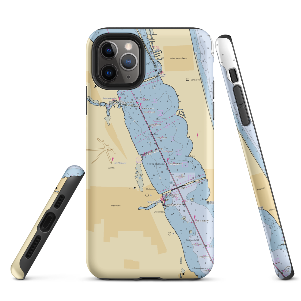Riverwalk Marina (Melbourne, FL) NOAA Chart  Tough iPhone Case iPhone 11 Pro Max model shown