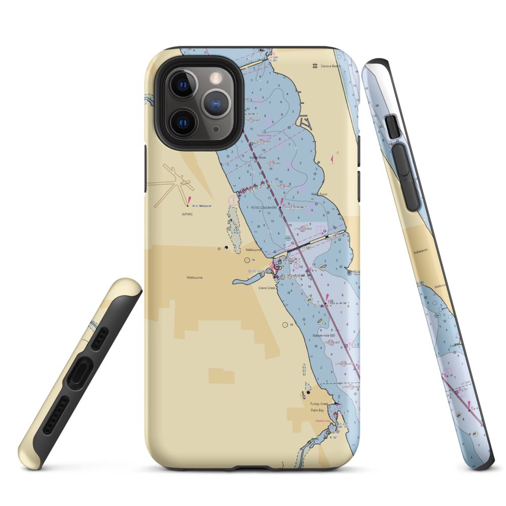 Melbourne Harbor Marina (Malabar, FL) NOAA Chart  Tough iPhone Case iPhone 11 Pro Max model shown