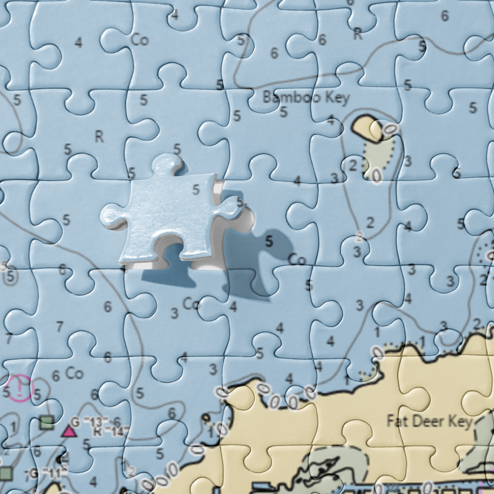 The Boat House & Coral Lagoon Resort (Key Colony Beach, FL) NOAA Chart Jigsaw Puzzle 