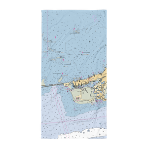 Captain Pip's Marina and Hideaway (Marathon Shores, FL) NOAA Chart Towel