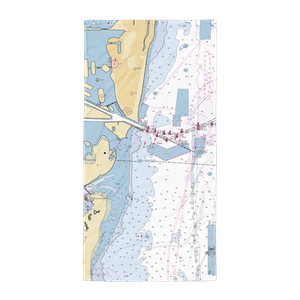 Brickell Place Marina (Miami, FL) NOAA Chart Towel