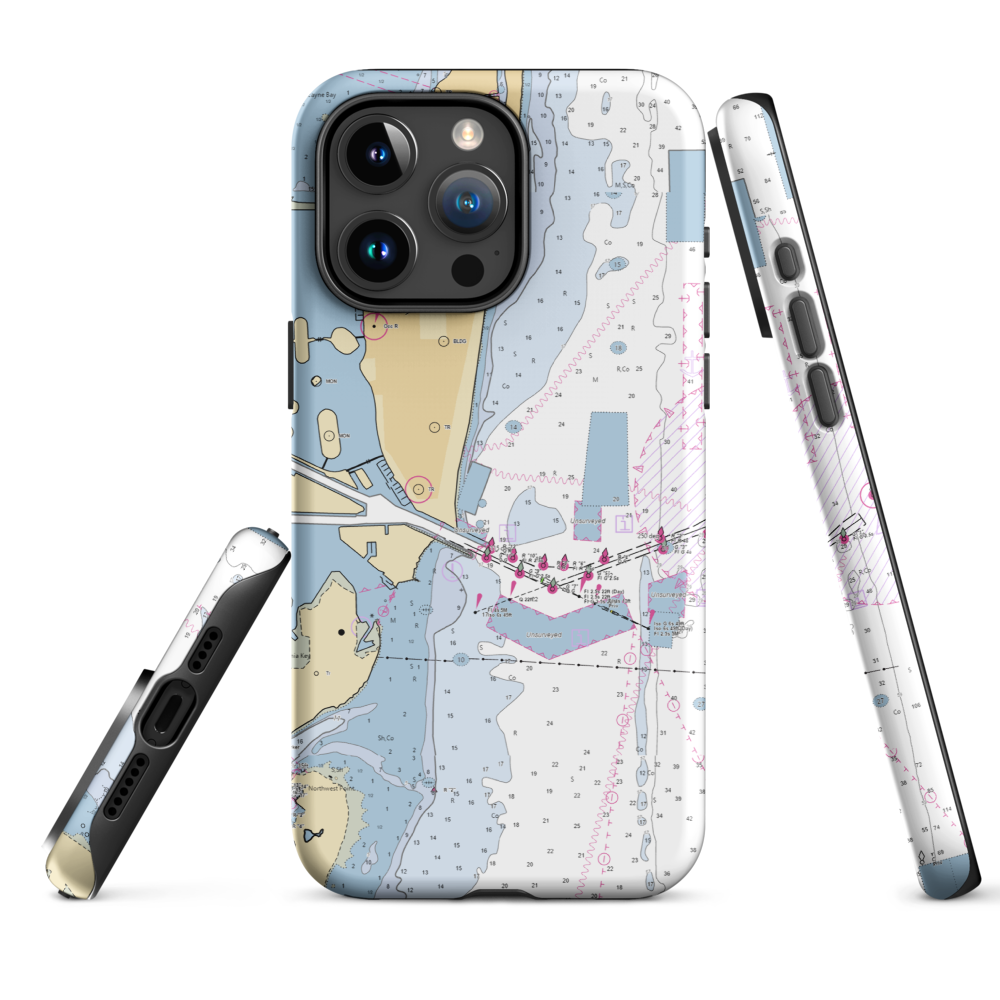 EPIC Marina (Miami, FL) NOAA Chart  Tough iPhone Case iPhone 15 Pro Max model shown