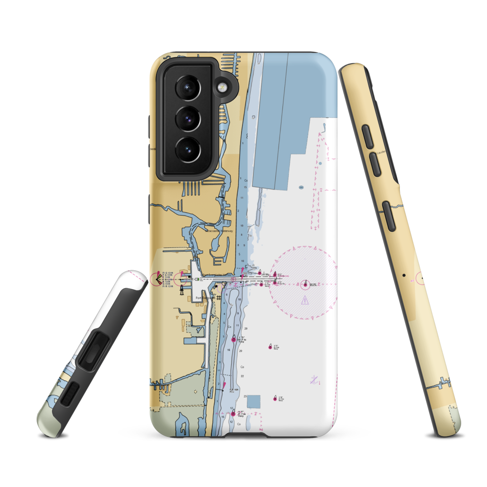 F3 Marina - Fort Lauderdale (Fort Lauderdale, FL) NOAA Chart Samsung Phone Case Samsung Galaxy S21 FE model shown