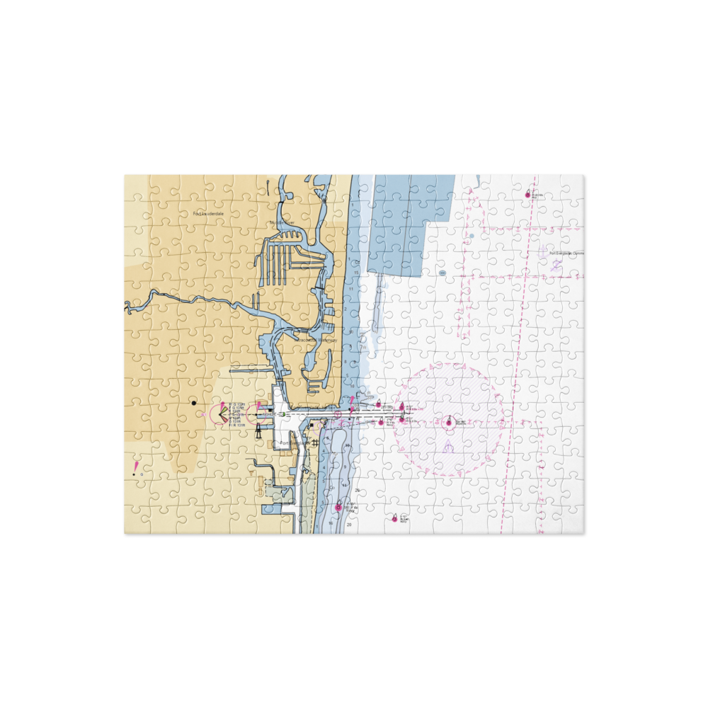 Bahia Mar Yachting Center (Fort Lauderdale, FL) NOAA Chart Jigsaw Puzzle 