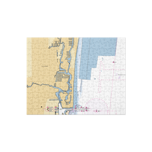 Hall of Fame Marina (Fort Lauderdale, FL) NOAA Chart Jigsaw Puzzle