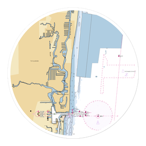 Las Olas Mooring Area (Fort Lauderdale, FL) NOAA Chart Sticker