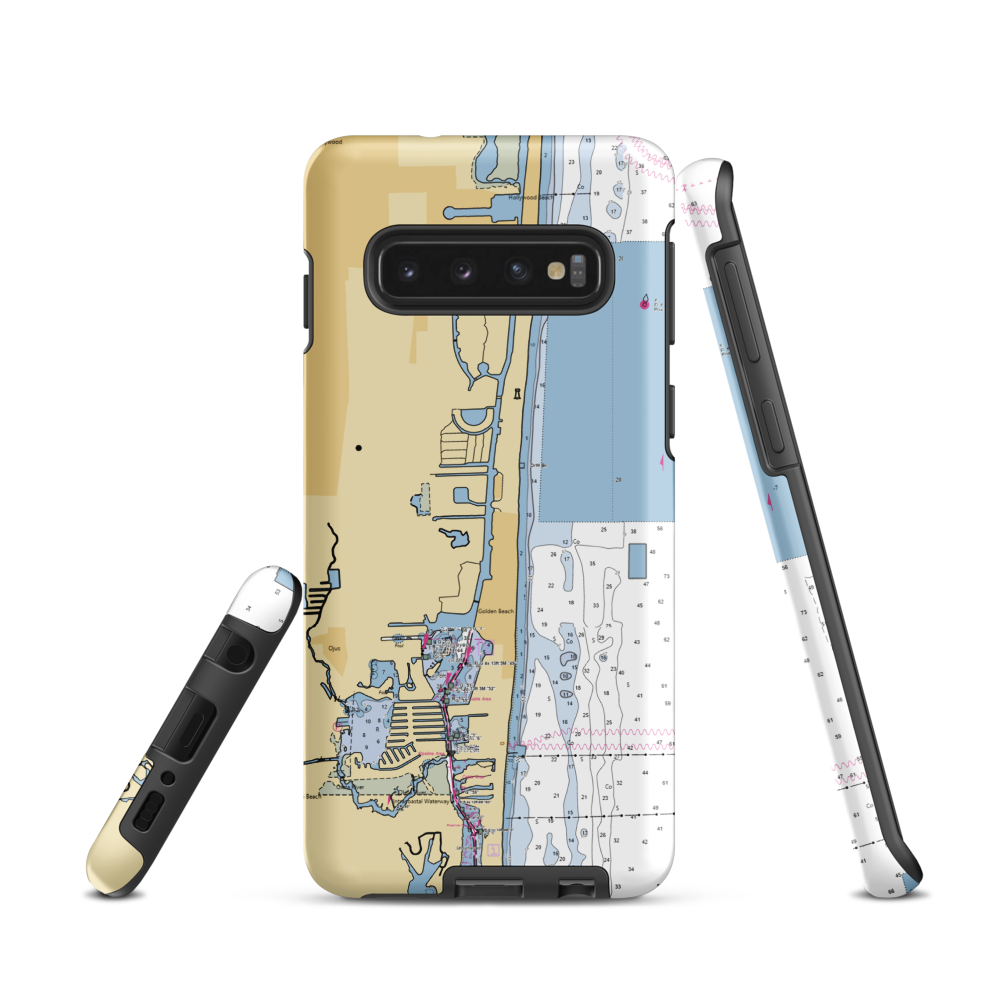 Loggerhead Marina at Aventura (Miami, FL) NOAA Chart Samsung Phone Case Samsung Galaxy S10 model shown