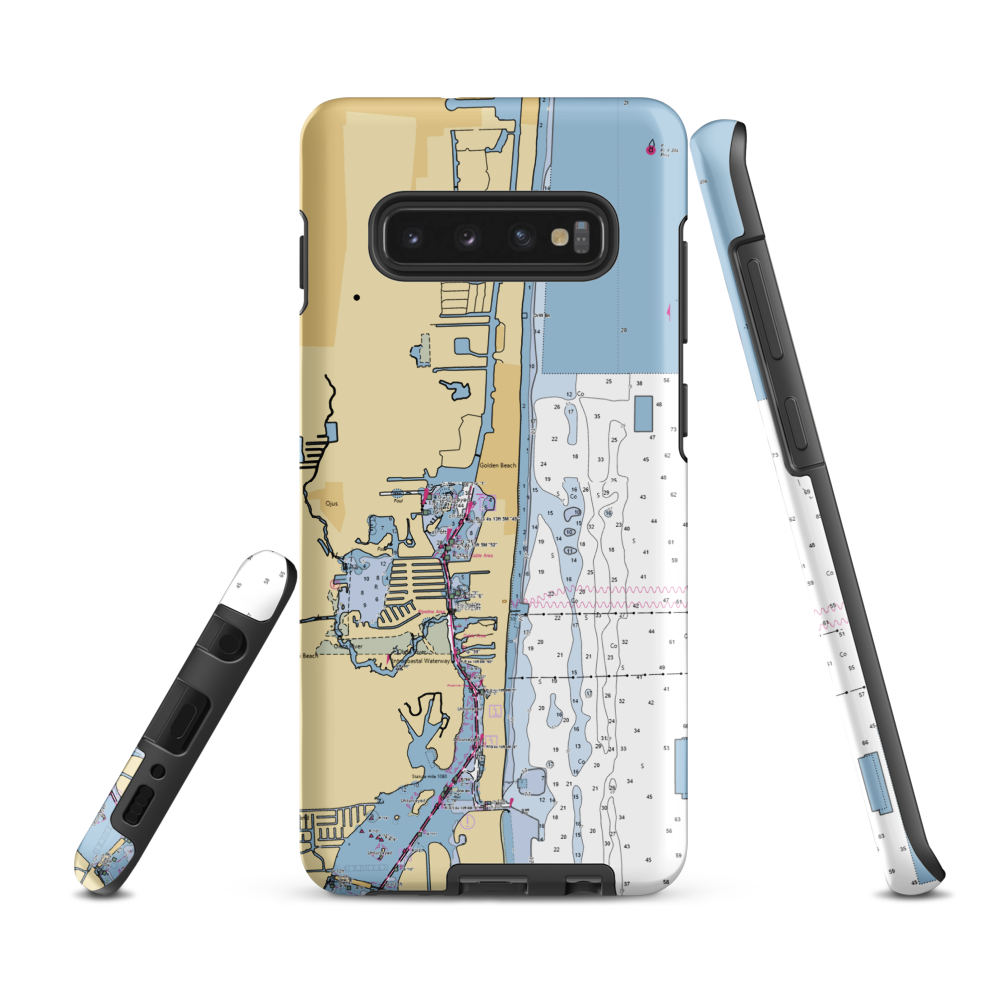 Hi-Lift Marina (North Miami Beach, FL) NOAA Chart Samsung Phone Case Samsung Galaxy S10 Plus model shown