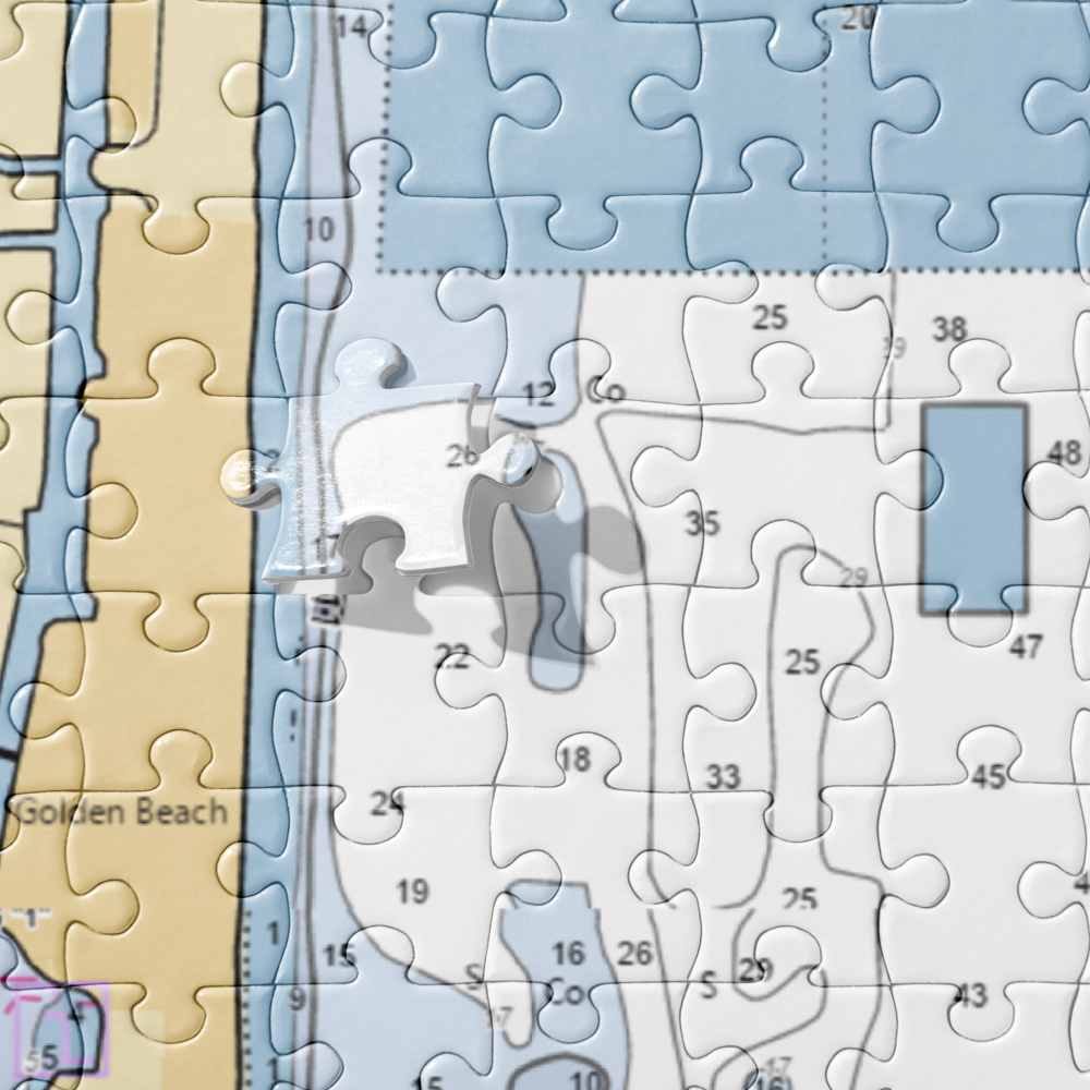 Williams Island Marina (North Miami Beach, FL) NOAA Chart Jigsaw Puzzle 