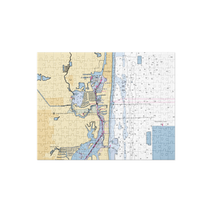 Marina Palms Yacht Club (North Miami Beach, FL) NOAA Chart Jigsaw Puzzle