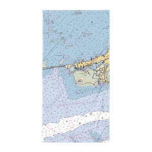 Burdines Waterfront (Marathon Shores, FL) NOAA Chart Towel