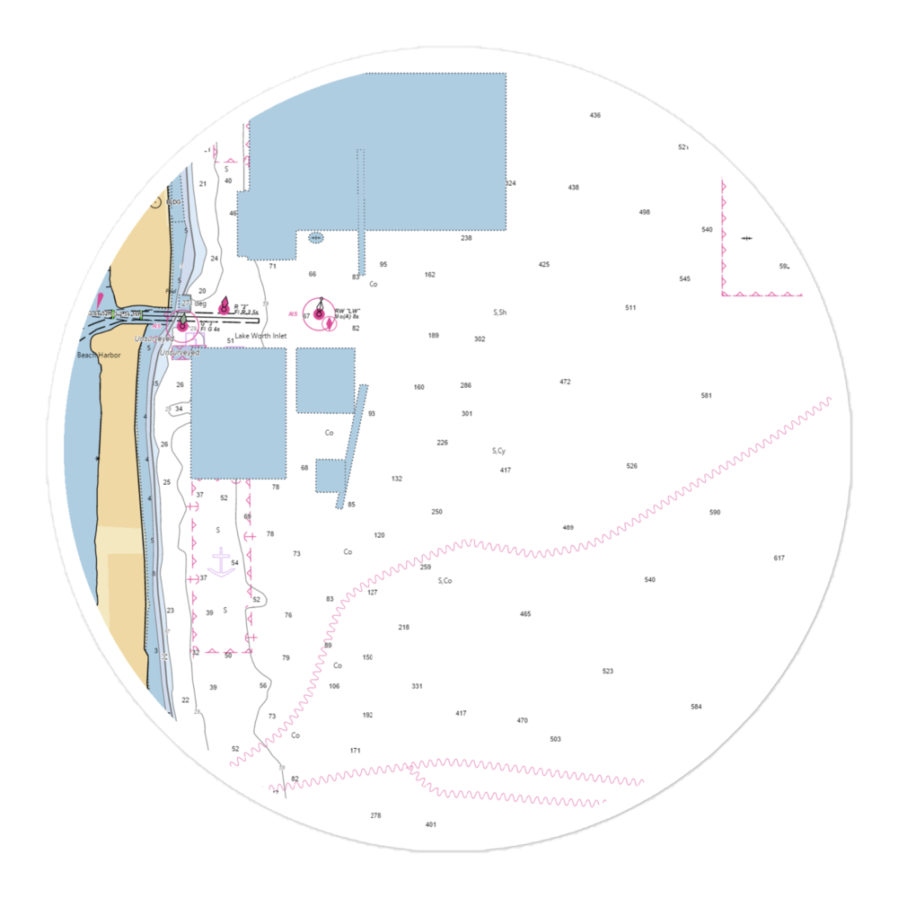 Rybovich Superyacht Marina (West Palm Beach, FL) NOAA Chart Sticker 