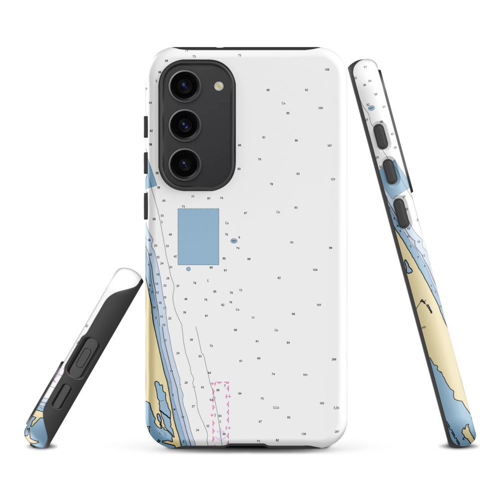 Loggerhead Marina at Palm Beach Gardens (Hobe Sound, FL) NOAA Chart Samsung Phone Case Samsung Galaxy S23 Plus model shown