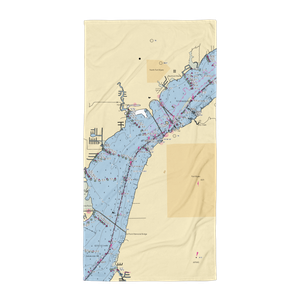 The Marina at Edison Ford (Fort Myers, FL) NOAA Chart Towel