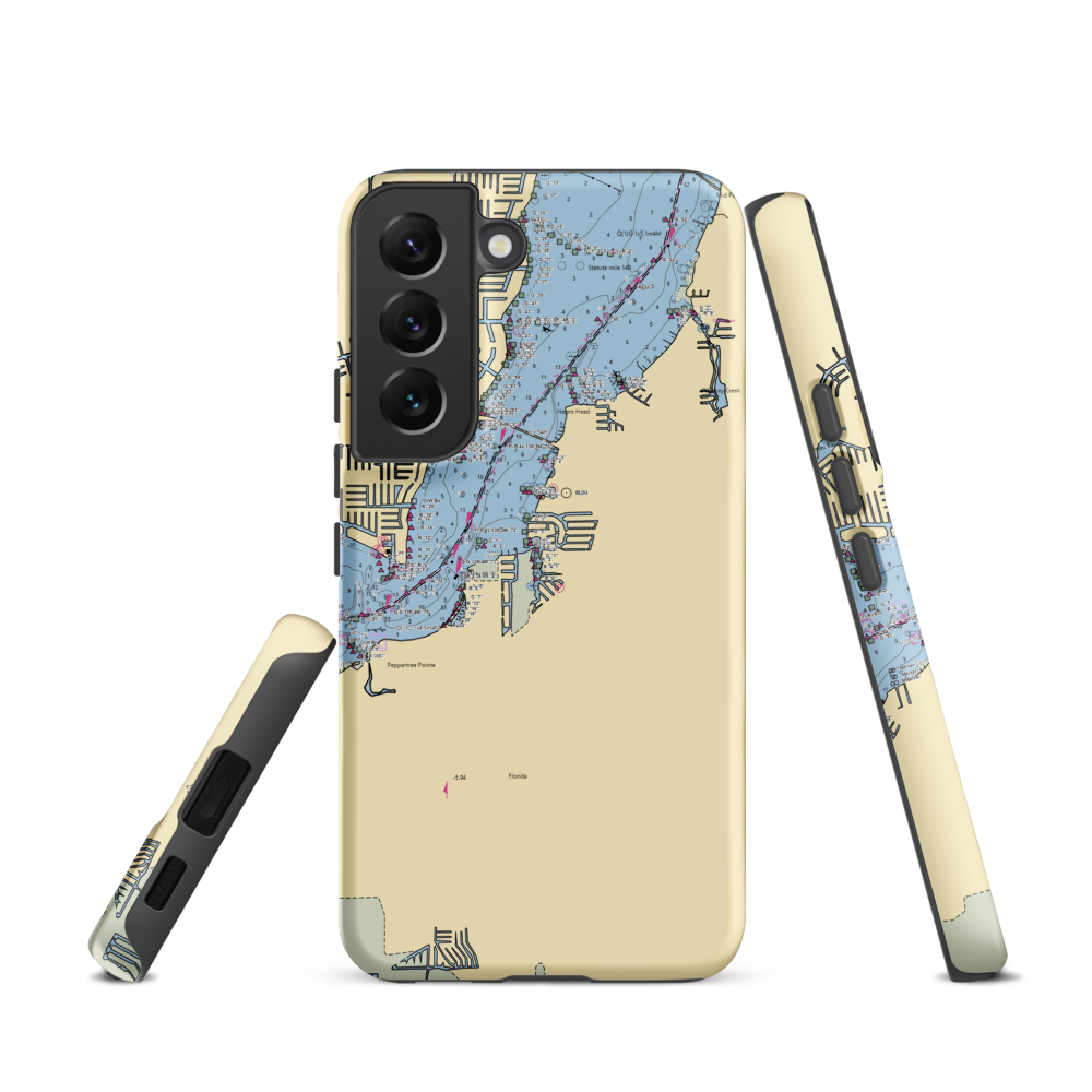 MarineMax Fort Myers (Fort Myers, FL) NOAA Chart Samsung Phone Case Samsung Galaxy S22 model shown