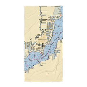 Dolphin Marina (Fort Myers, FL) NOAA Chart Towel