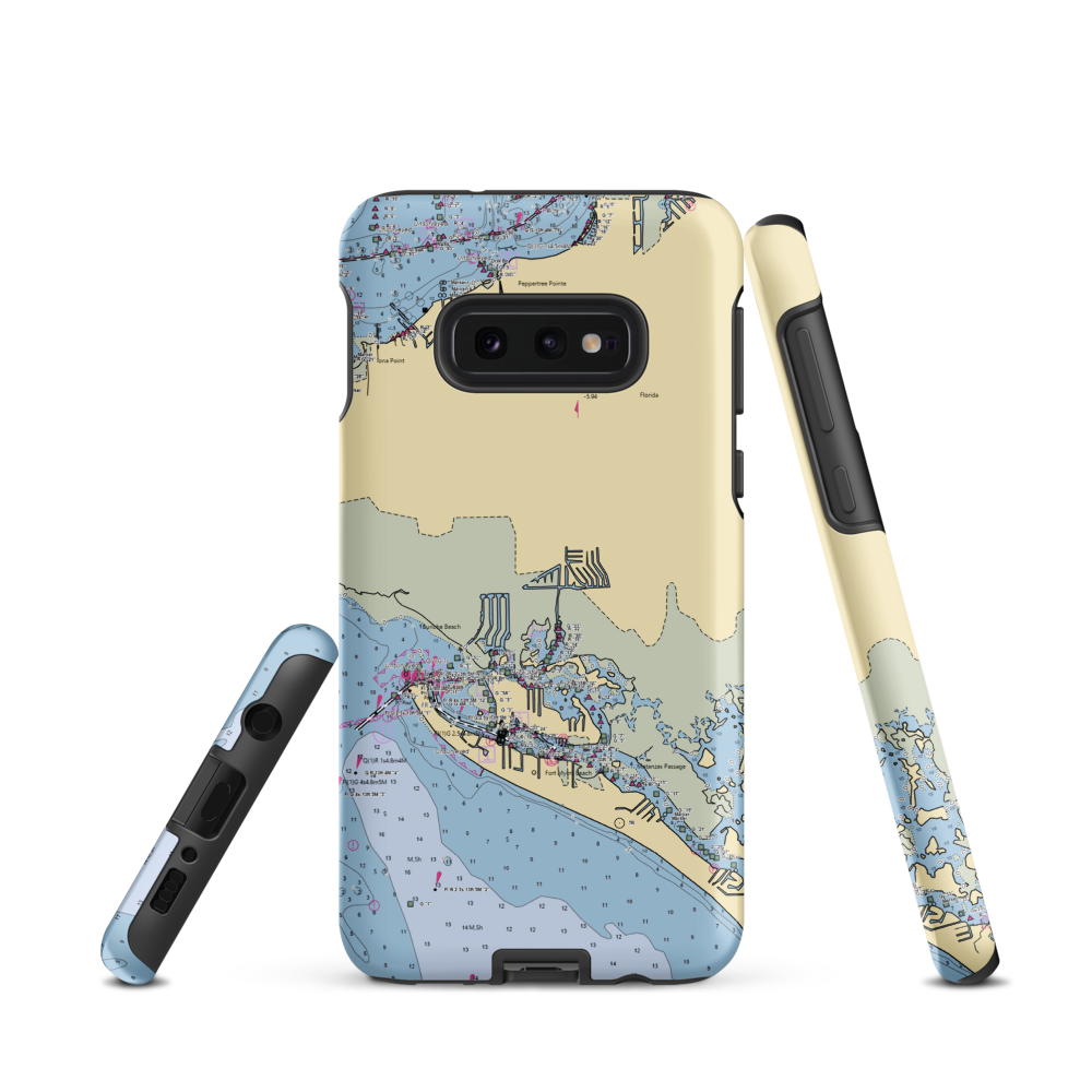 Estero Bay Marina (Fort Myers, FL) NOAA Chart Samsung Phone Case Samsung Galaxy S10e model shown