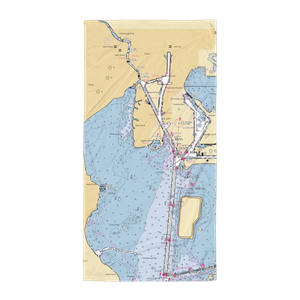 Davis Island Yacht Club (Tampa, FL) NOAA Chart Towel