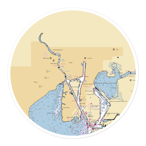 Tampa Convention Center Marina (Tampa, FL) NOAA Chart Sticker