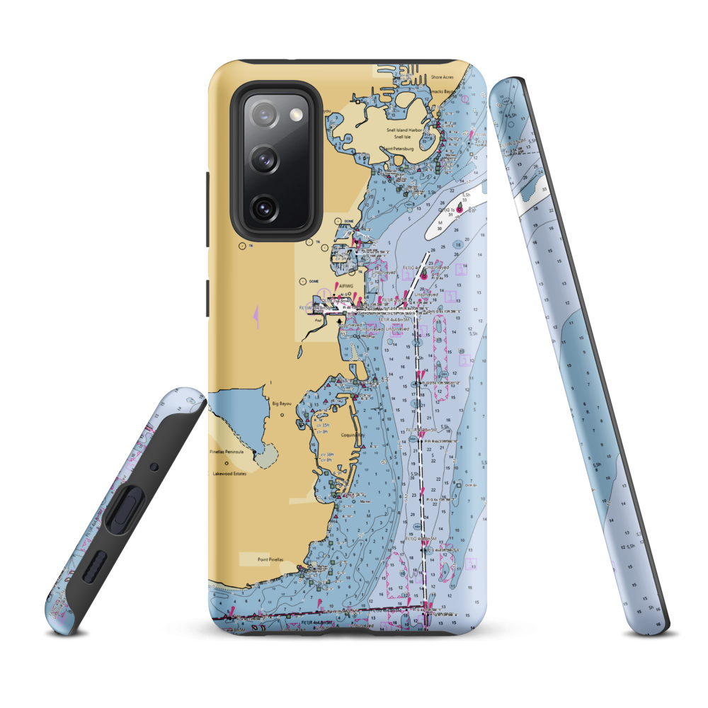 The Sailor's Wharf Yacht Yard (Saint Petersburg, FL) NOAA Chart Samsung Phone Case Samsung Galaxy S20 FE model shown