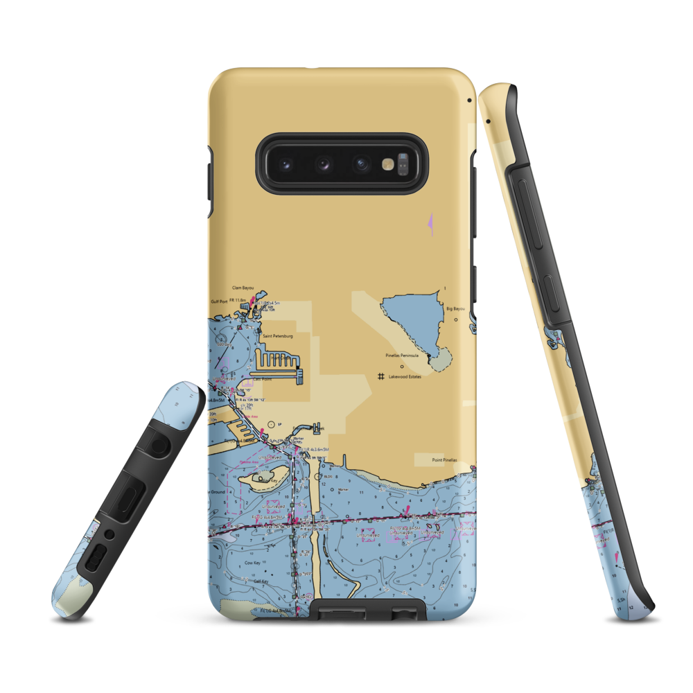 Maximo Marina (Saint Petersburg, FL) NOAA Chart Samsung Phone Case Samsung Galaxy S10 Plus model shown