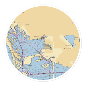 Gulfport Municipal Marina (Saint Petersburg, FL) NOAA Chart Sticker