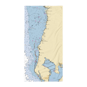 Landing At Tarpon Springs (Holiday, FL) NOAA Chart Towel