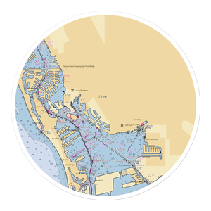 Pasadena Yacht & Country Club (Saint Petersburg, FL) NOAA Chart Sticker