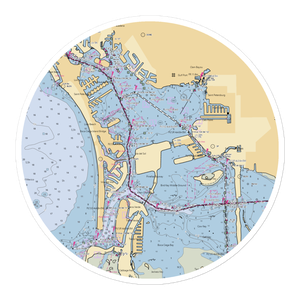 Isla Del-Sol Yacht Club Marina (Saint Petersburg, FL) NOAA Chart Sticker