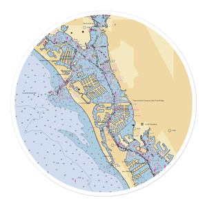 The Club at Treasure Island (Saint Petersburg, FL) NOAA Chart Sticker