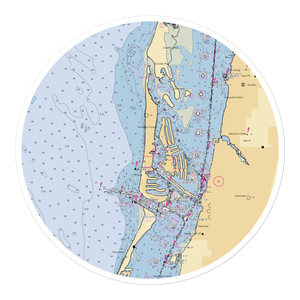 Clearwater Beach Municipal Marina (Clearwater Beach, FL) NOAA Chart Sticker