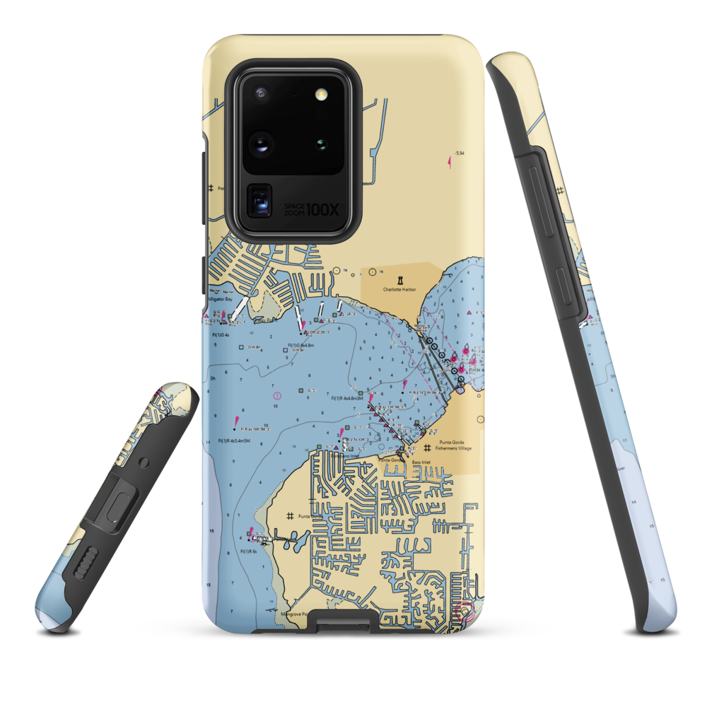 Charlotte Harbor Yacht Club (Port Charlotte, FL) NOAA Chart Samsung Phone Case Samsung Galaxy S20 Ultra model shown