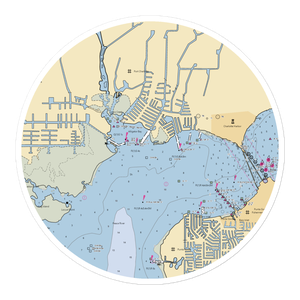 Grassy Point Yacht Club (Port Charlotte, FL) NOAA Chart Sticker