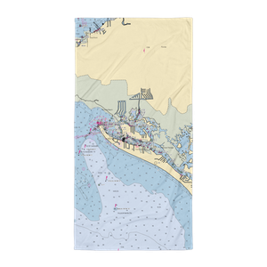 Nauti Parrot Dock Bar (Fort Myers, FL) NOAA Chart Towel