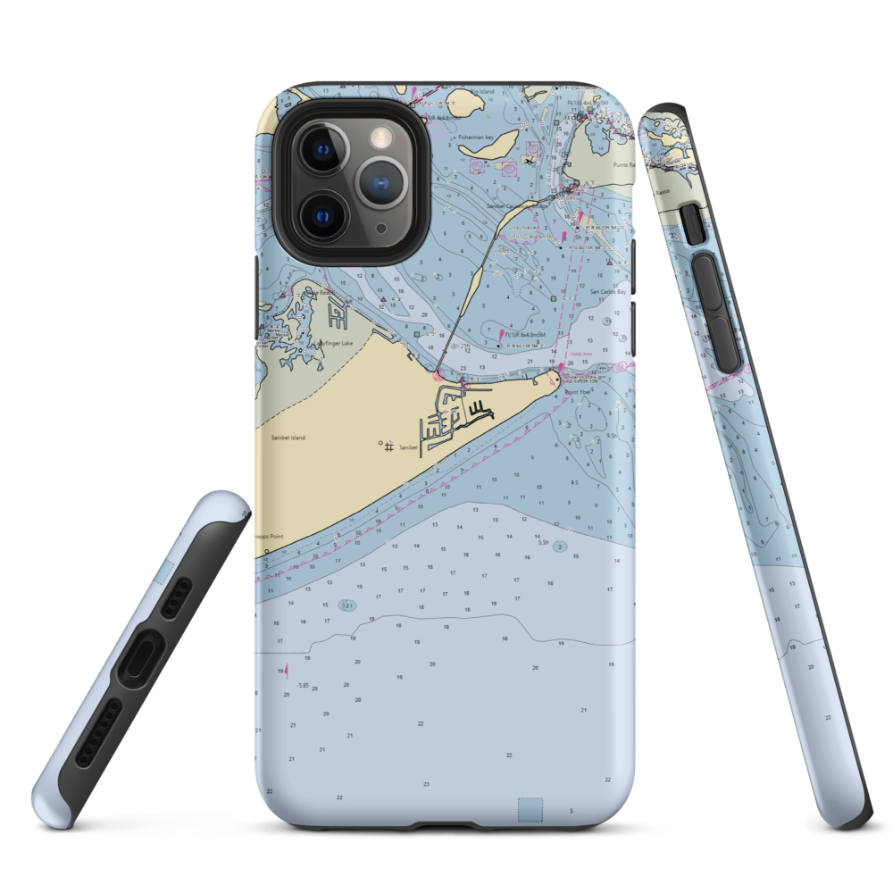 Sanibel Marina (Sanibel, FL) NOAA Chart  Tough iPhone Case iPhone 11 Pro Max model shown