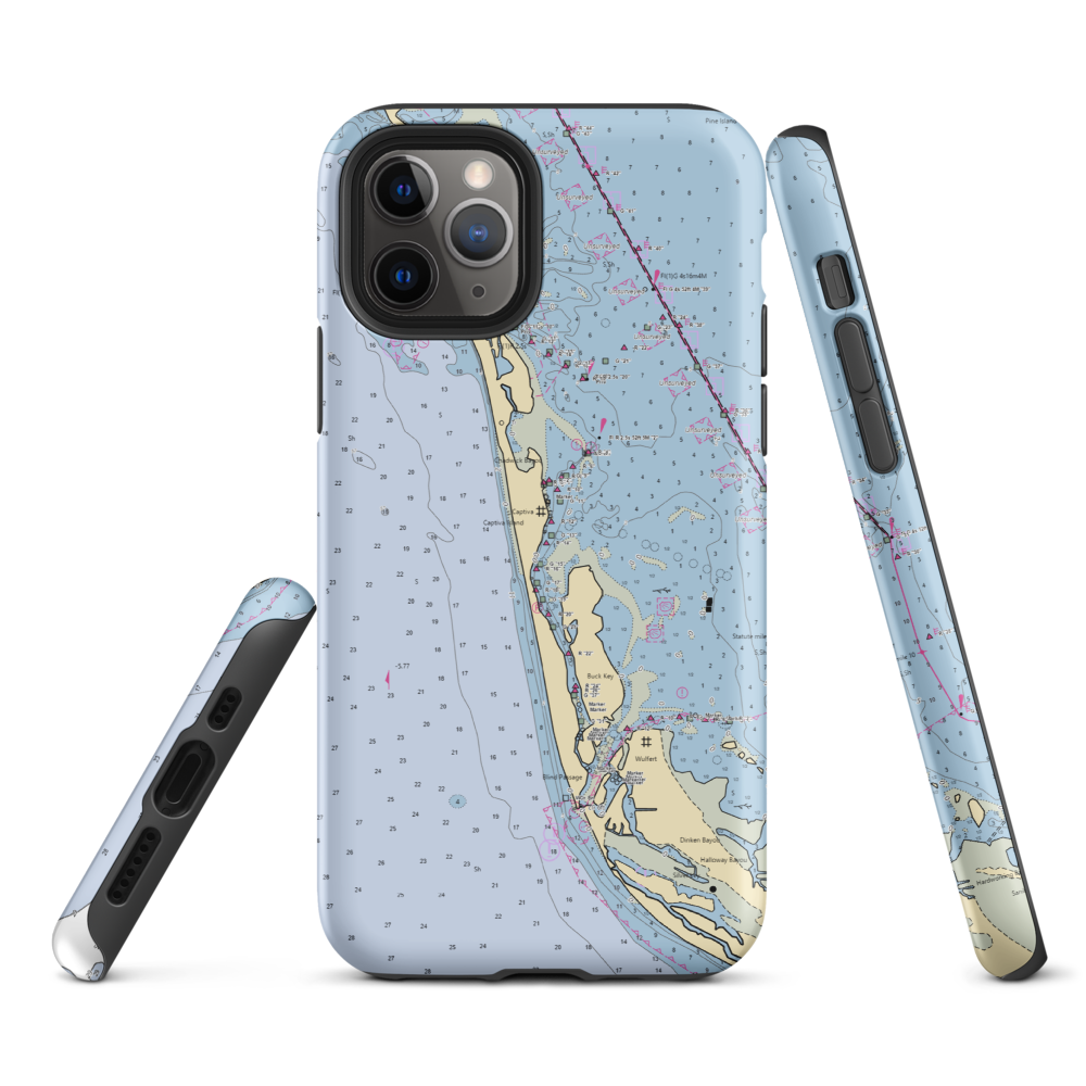 McCarthy's Marina & Cottages (Captiva, FL) NOAA Chart  Tough iPhone Case iPhone 11 Pro model shown