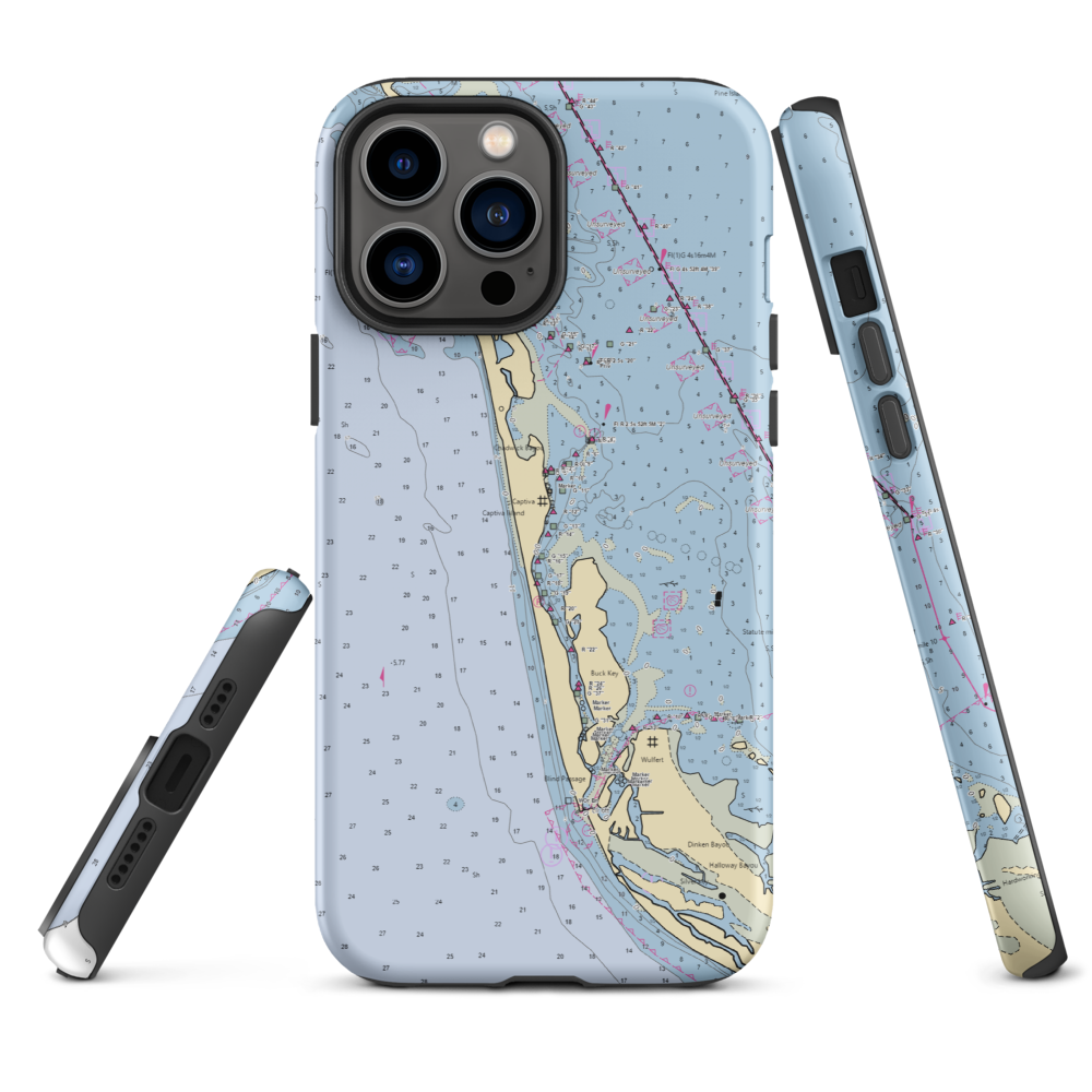 McCarthy's Marina & Cottages (Captiva, FL) NOAA Chart  Tough iPhone Case iPhone 13 Pro Max model shown
