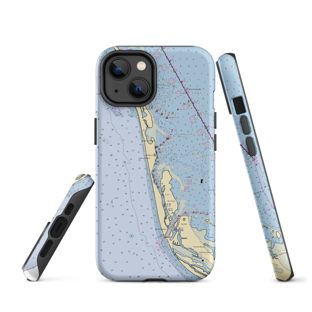 McCarthy's Marina & Cottages (Captiva, FL) NOAA Chart  Tough iPhone Case iPhone 14 model shown