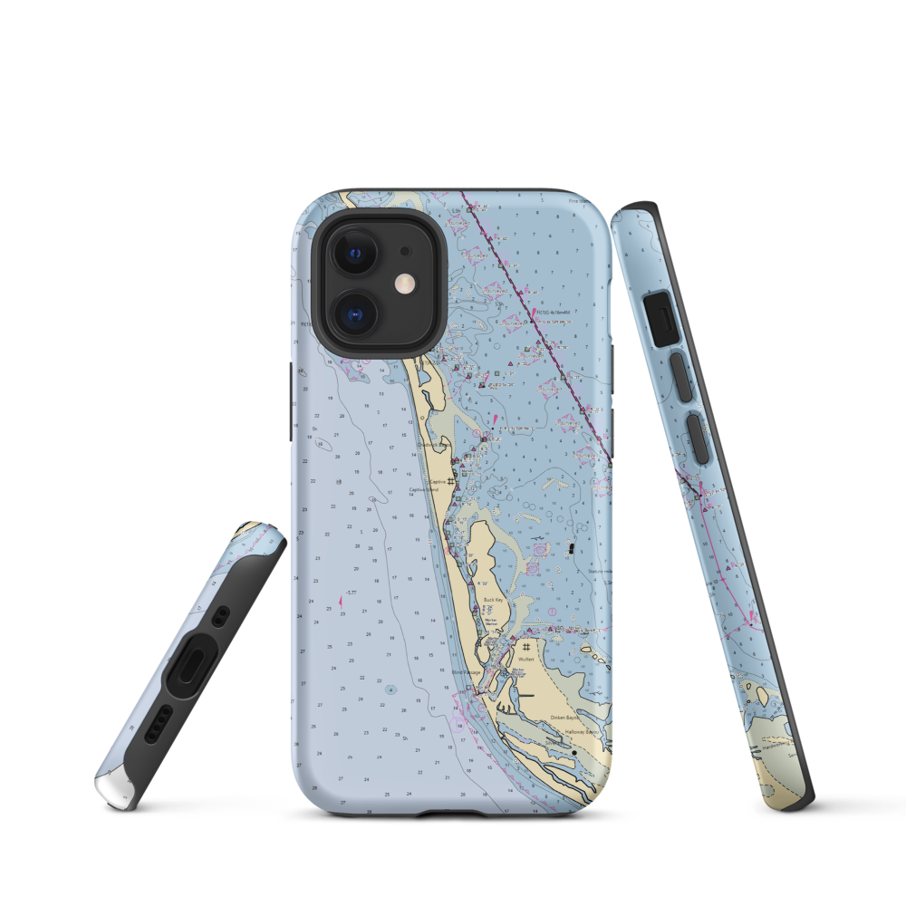McCarthy's Marina & Cottages (Captiva, FL) NOAA Chart  Tough iPhone Case iPhone 12 mini model shown