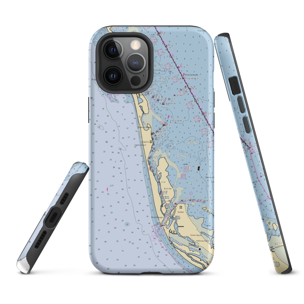 McCarthy's Marina & Cottages (Captiva, FL) NOAA Chart  Tough iPhone Case iPhone 12 Pro Max model shown